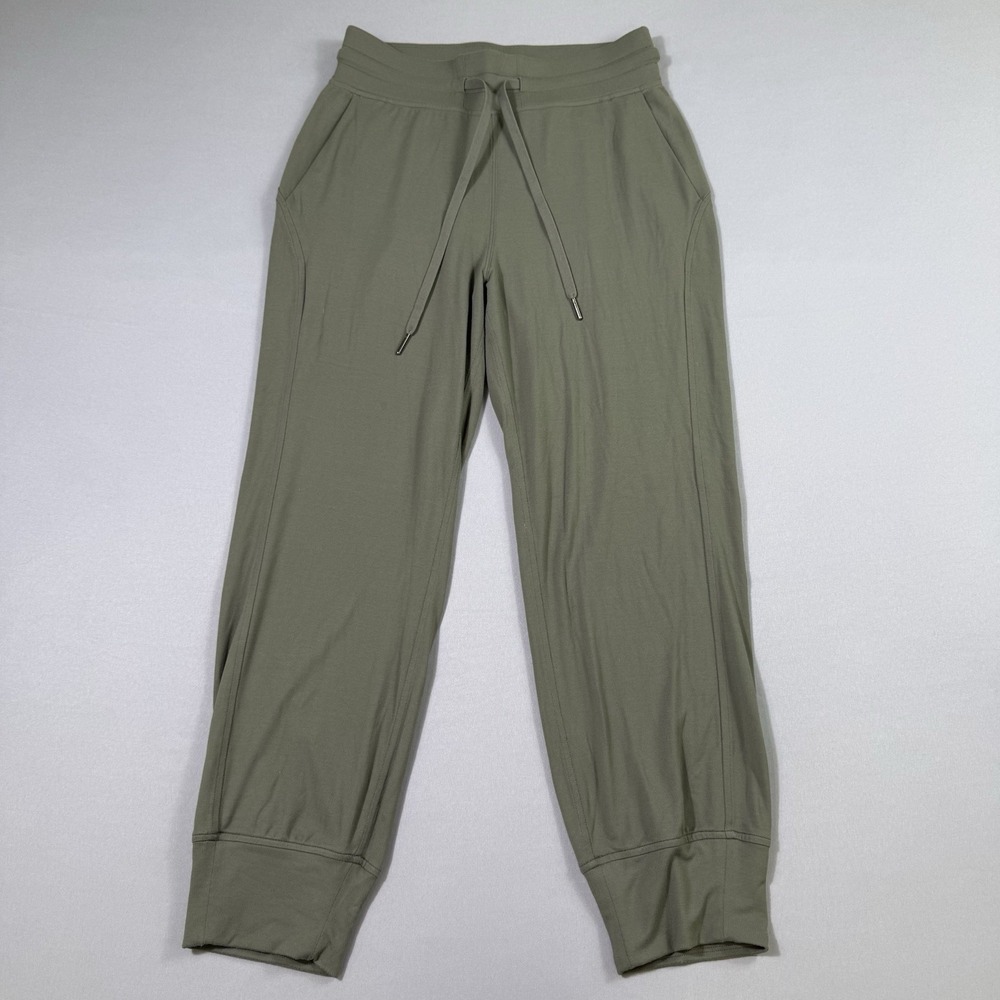 Lululemon Readyβ To Rulu Jogger Womens 4 Olive Green 25" Inseam Soft Cozy EUC